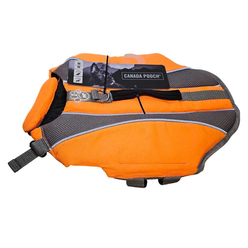 Canada Pooch Wave Rider Life Vest Orange Dog Life Jacket Size M CP12738 New - Picture 3 of 7